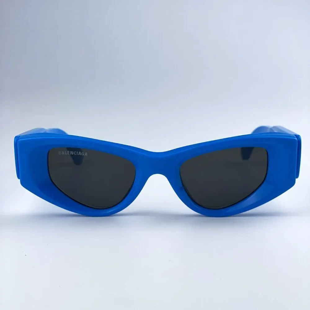 SALE! NEW Balenciaga BB0243S 004 Blue Grey Cat Eye Unisex Sunglasses